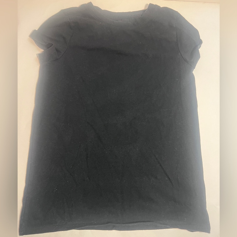 Target Cat and Jack Black Tee Shirt Size 7/8 NWOT